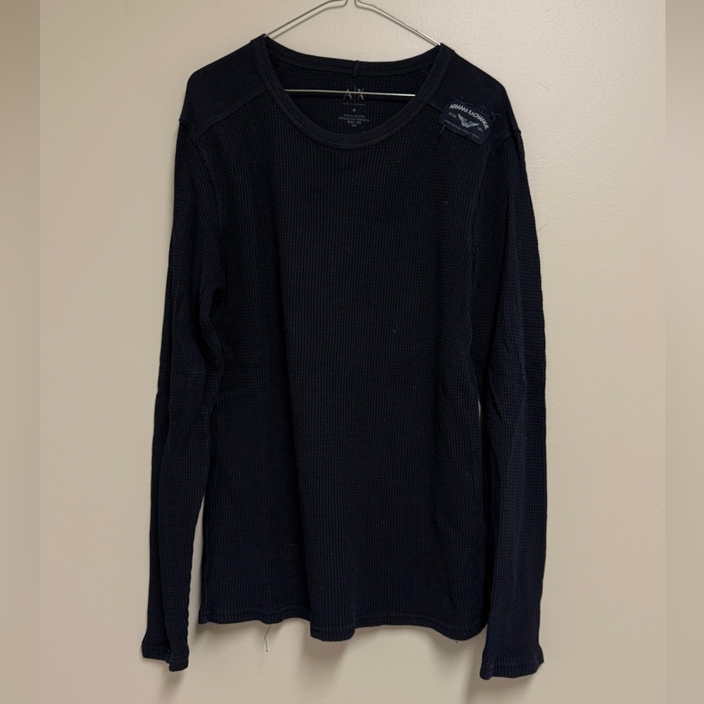 A/X Armani Exchange Charcoal Textured Crewneck